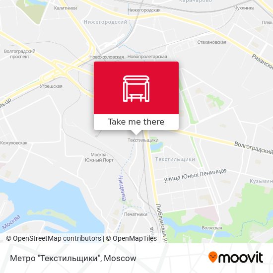 Метро "Текстильщики" map