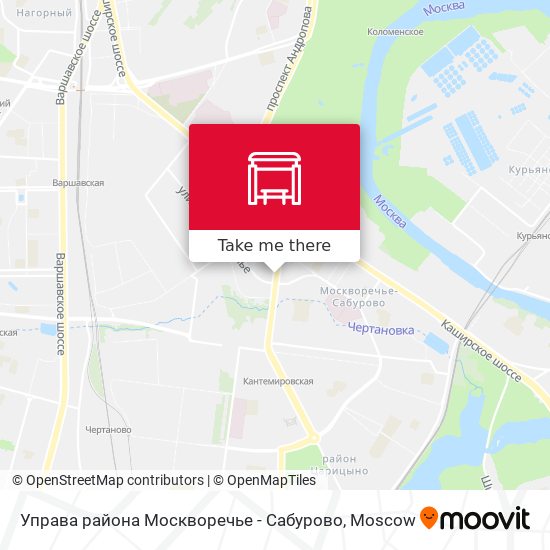 Управа района Москворечье - Сабурово map