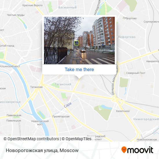 Новорогожская улица map