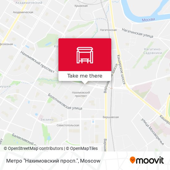 Метро "Нахимовский просп." map