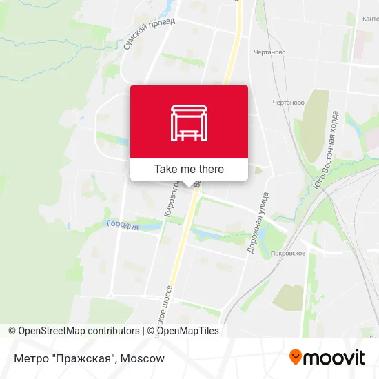 Метро "Пражская" map