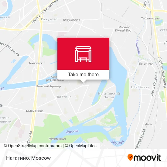Нагатино map