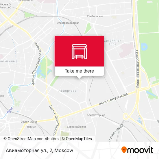 Авиамоторная ул., 2 map