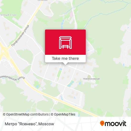 Метро "Ясенево" map