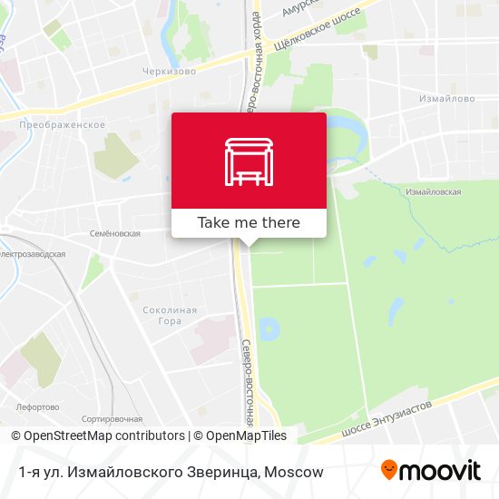 1-я ул. Измайловского Зверинца map