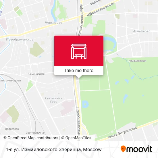 1-я ул. Измайловского Зверинца map