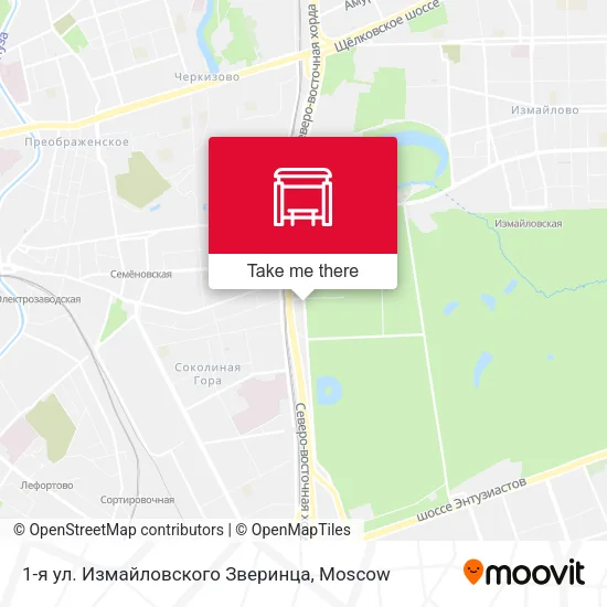 1-я ул. Измайловского Зверинца map