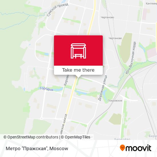 Метро "Пражская" map