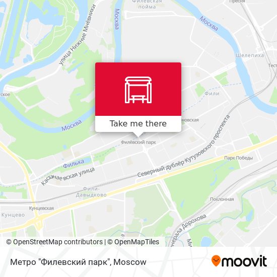 Метро "Филевский парк" map