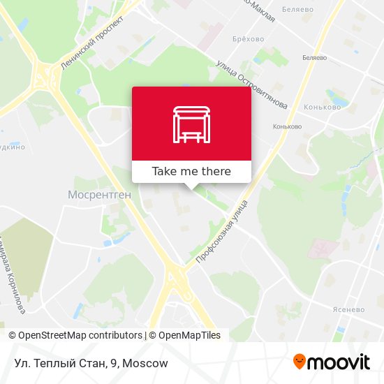 Ул. Теплый Стан, 9 map