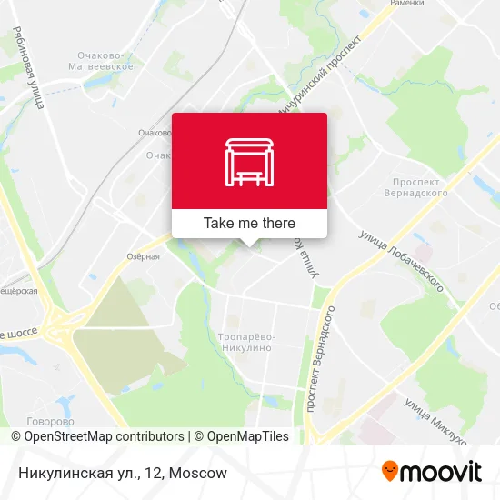 Никулинская ул., 12 map