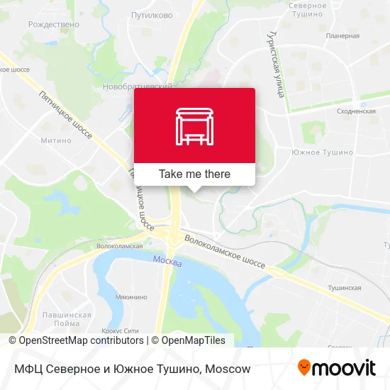 МФЦ Северное и Южное Тушино map