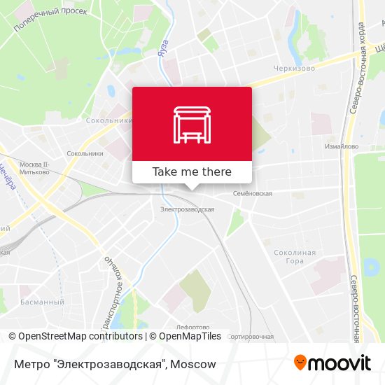 Метро "Электрозаводская" map