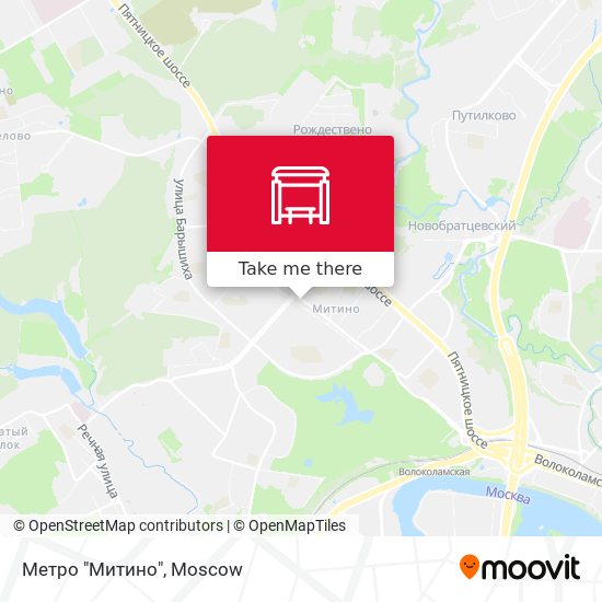 Метро "Митино" map