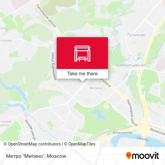 Метро "Митино" map