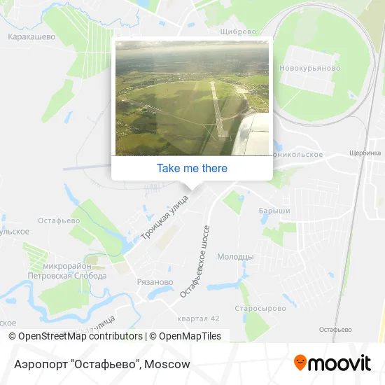 Аэропорт "Остафьево" map