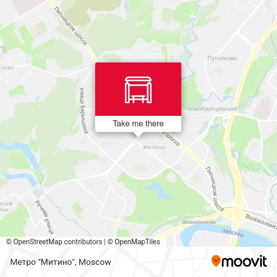 Метро "Митино" map