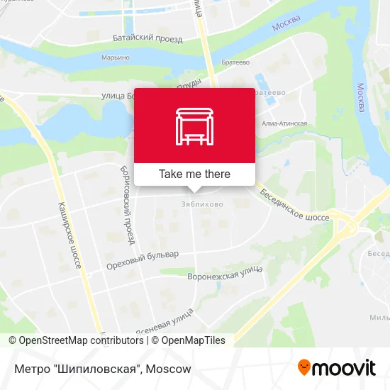 Метро "Шипиловская" map