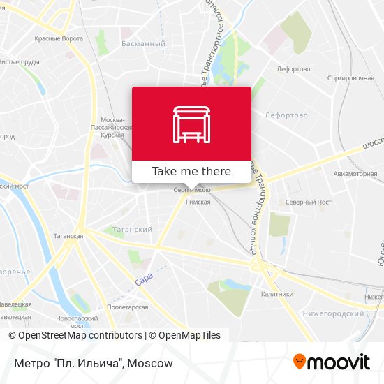 Метро "Пл. Ильича" map