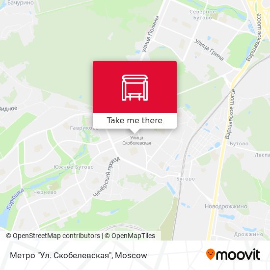 Метро "Ул. Скобелевская" map