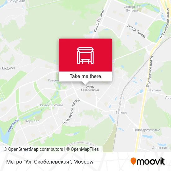 Метро "Ул. Скобелевская" map