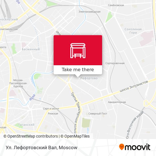 Ул. Лефортовский Вал map