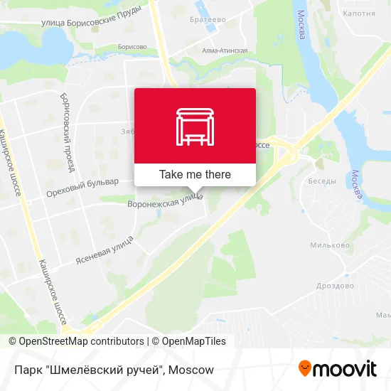 Парк "Шмелёвский ручей" map
