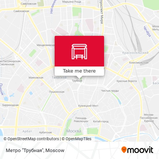 Метро "Трубная" map