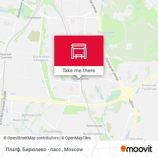 Платф. Бирюлево - пасс. map
