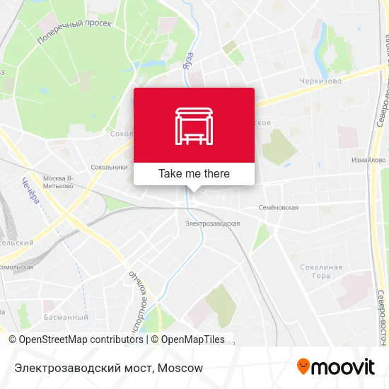 Электрозаводский мост map