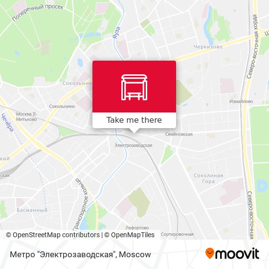 Метро "Электрозаводская" map