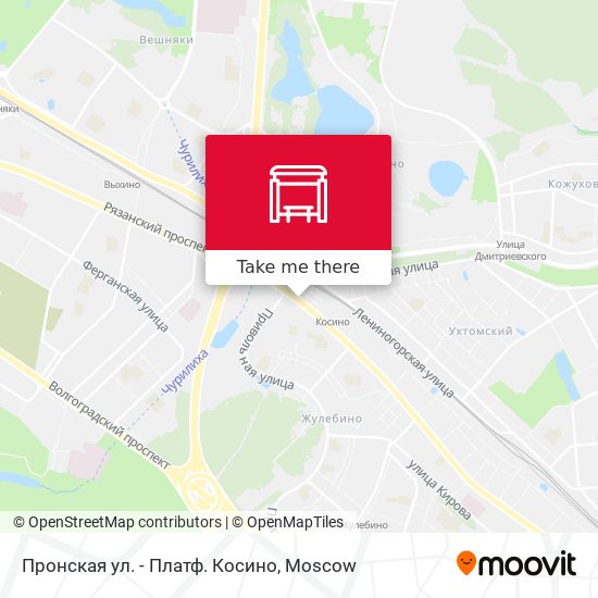 Пронская ул. - Платф. Косино map