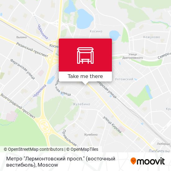 Метро "Лермонтовский просп." (восточный вестибюль) map