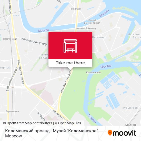 Коломенский проезд - Музей "Коломенское" map