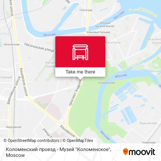 Коломенский проезд - Музей "Коломенское" map
