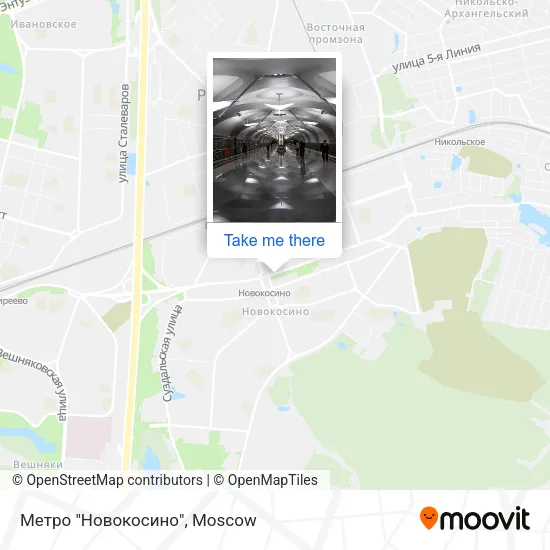 Метро "Новокосино" map
