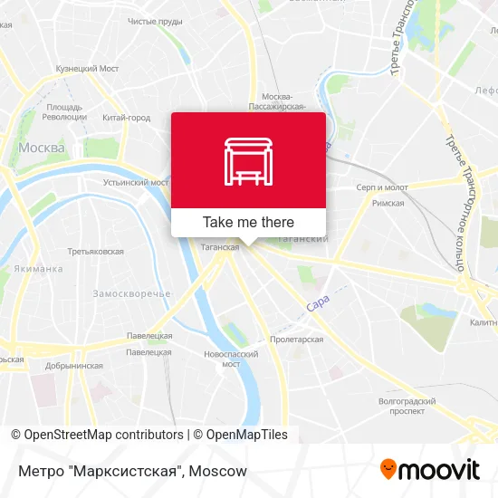 Метро "Марксистская" map
