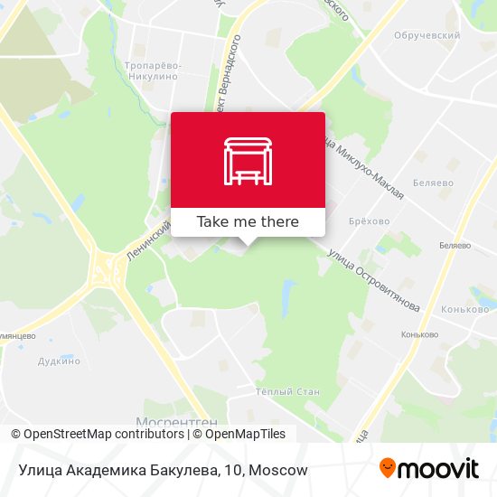 Улица Академика Бакулева, 10 map