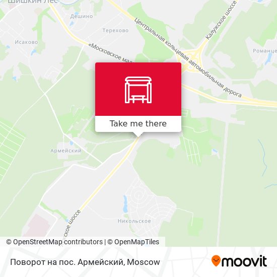 Поворот на пос. Армейский map