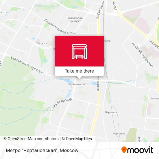 Метро "Чертановская" map