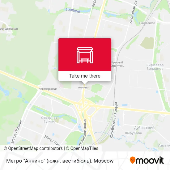 Метро "Аннино" (южн. вестибюль) map
