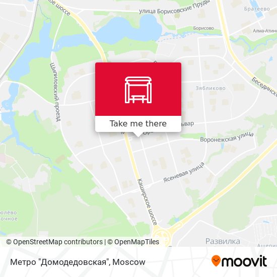 Метро "Домодедовская" map
