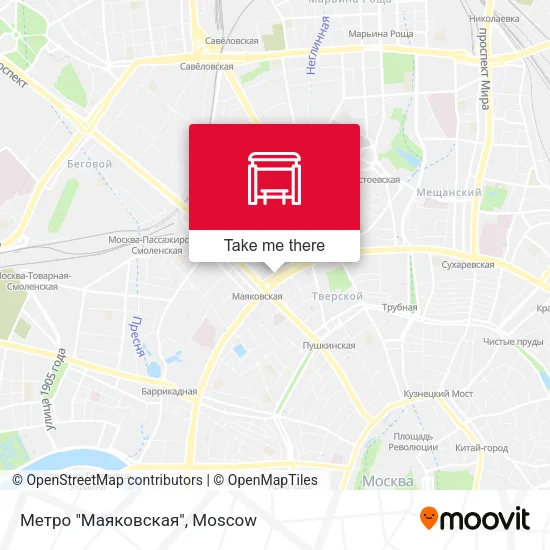 Метро "Маяковская" map