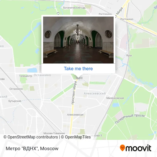 Метро "ВДНХ" map
