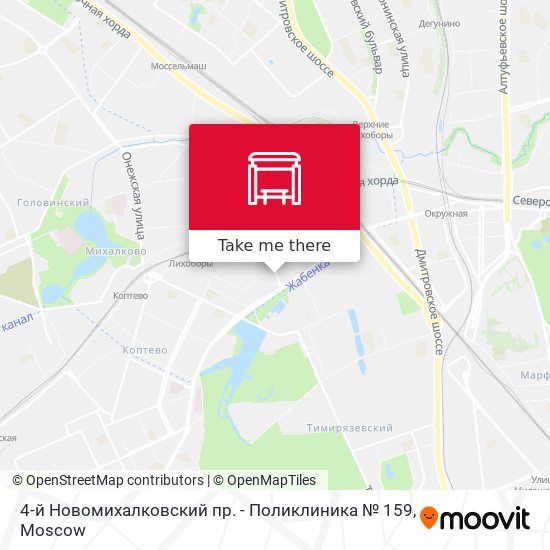 4-й Новомихалковский пр. - Поликлиника № 159 map