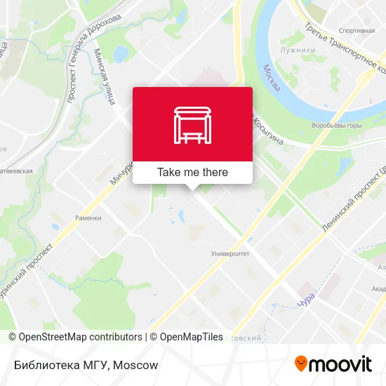 Библиотека МГУ map
