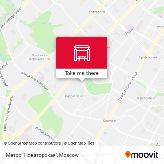 Метро "Новаторская" map