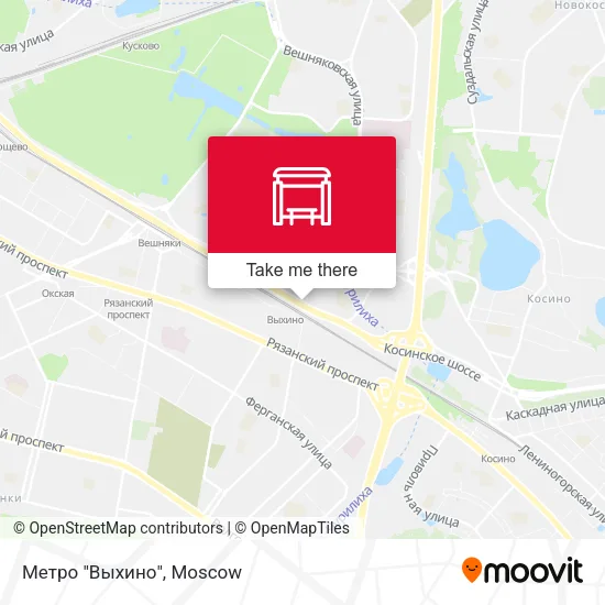 Метро "Выхино" map