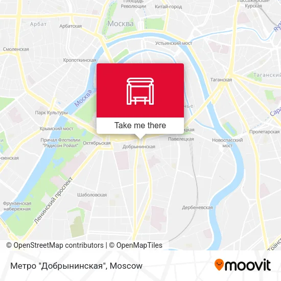 Метро "Добрынинская" map