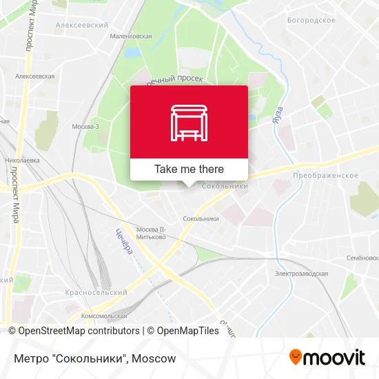 Метро "Сокольники" map